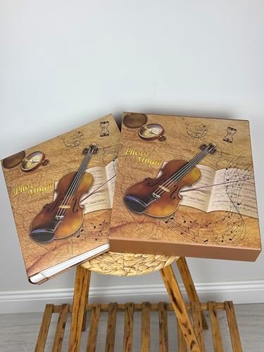 Rs25 Fotoğraf Albümü 10x15cm 600 Lük Keman Desenli Kutulu Yatay Dikey Modeli