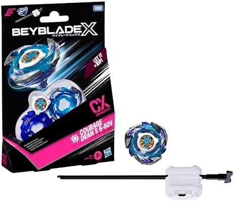 Bey Blade X Courage Dran S 6-60V CX Başlangıç Paketi Seti, Saldırı Tipi Üst ve Başlatıcı; Otantik Takara Tomy Battle Top Oyunları, Erkek ve Kız Çocukları için Oyuncaklar 8+