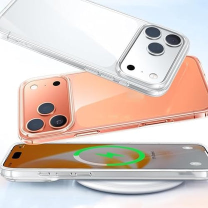 iPhone 17 Pro Max İle Uyumlu Kılıf Crystal Clear İnce Hissiyat Sararma Yapmayan Slot ve Logo Gösteren Tuşlara Rahat Erişim, Sert Plastik Şeffaf İphone 17 Pro Max İle Uyumlu Kılıf