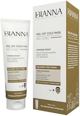 Altın Maske Antiaging Yaşlanma Karşıtı Soyulabilir Maske Ginseng Siyah Nokta Karşıtı Cilt Bakımı - 100 ml