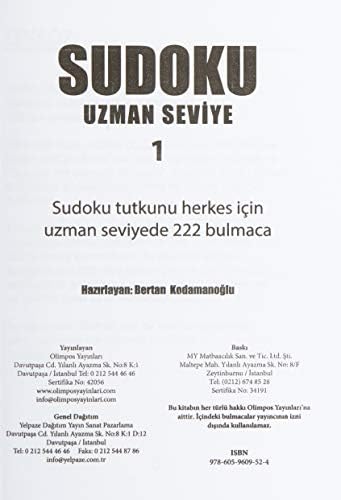 Sudoku Uzman Seviye 1: Dünyanın En Sevilen Bulmacası