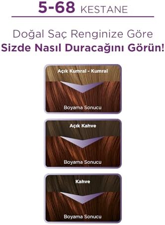 Yoğun Göz Alıcı Renkler Saç Boyası 5-68 Kestane Saç Boyası