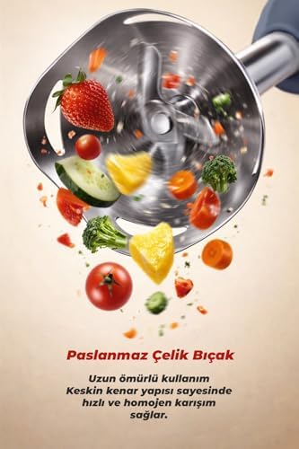 YH-83 Çubuk El Blenderi – Turbo Fonksiyonlu, Kolay Temizlenebilir