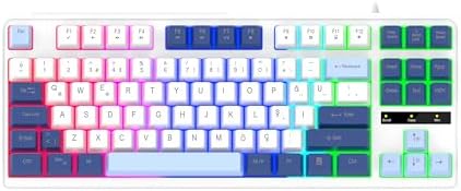 James Donkey JDK87 Rainbow Mekanik Hisli Membran Türkçe Q Gaming 88 Tuş Beyaz Klavye