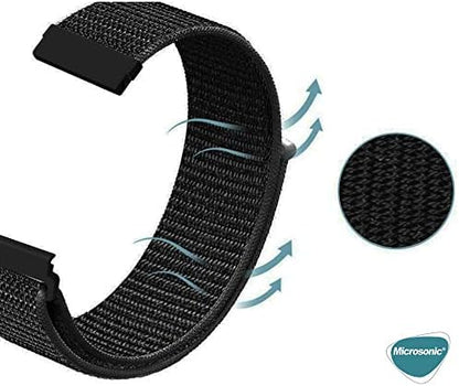Garmin Venu 3 Hasırlı Kordon Woven Sport Loop (Garmin Venu 3 ile Uyumlu Kordon, Akıllı Saat Kayışı)
