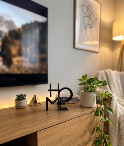 HOME Yazılı 3D Baskı Dekoratif Heykel – Modern Ev Dekor Aksesuarı, Benzersiz Tasarım