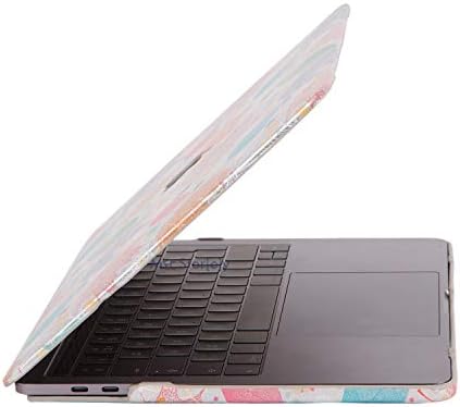 MacBook Pro 13 İnç M1 M2 Kılıf A2338 Uyumlu | Premium Vinlex Deri Kaplama Sert Koruyucu Kapak | A1706 A1708 A1989 A2159 A2251 A2289 Yaprak Desenli Laptop Kılıfı