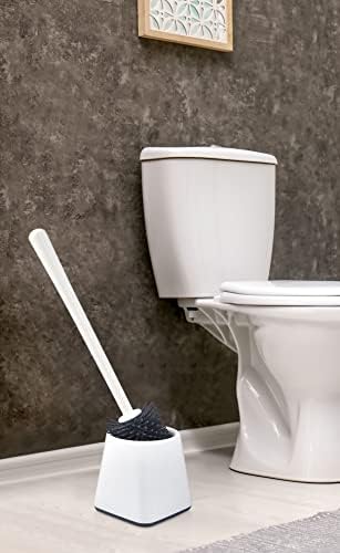 Silikon WC Tuvalet Banyo Fırçası Klozet Fırçası Beyaz Kare