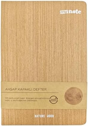 A5 Ahşap Kağıt Kaplı Defter