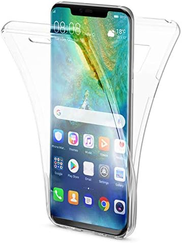 Mate 20 Pro için Kılıf 6 tarafı tam full koruma 360 Clear Soft Şeffaf [Mate 20 Pro ile Uyumlu Kılıf - Şeffaf]