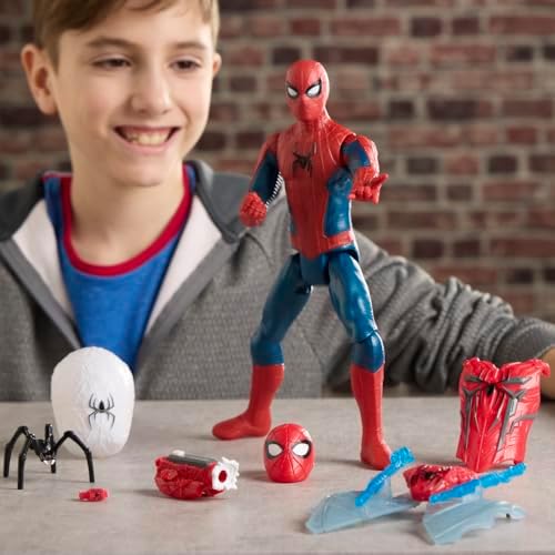 Spider-Man: Yepyeni Bir Gün Titan Serisi Eşsiz Ağ Atıcı Aksiyon Figürü, 29,2 cm Süper Kahraman Oyuncakları ve Figürleri, 4 Yaş ve Üzeri