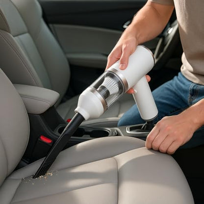 Ultra Hafif Kablosuz Mini Vakum – 7.4V Güçlü Motor, 4’ü 1 Arada Uç Seçeneği, HEPA Filtreli, Araba, Klavye, Evcil Hayvan Tüyü ve Ofis Temizliği İçin İdeal