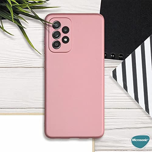 Matte Silicone Galaxy A33 5G için Kılıf Rose Gold [Galaxy A33 5G ile Uyumlu Kılıf - Rose Gold]