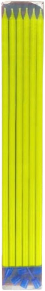 Fosforlu Sarı Çubuk Mum 20 cm 6 Adet