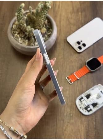 Süper İnce Mat Ultra Thin Silikon Kılıf Buzlu Beyaz iPhone 14 ile uyumlu