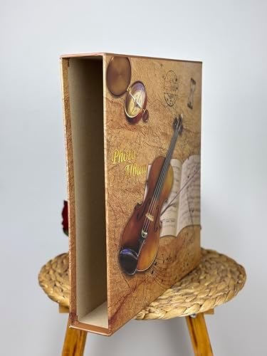 Rs25 Fotoğraf Albümü 10x15cm 600 Lük Keman Desenli Kutulu Yatay Dikey Modeli