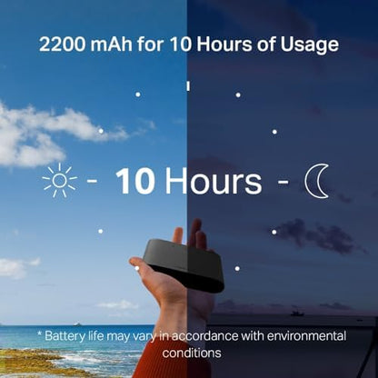 MT110, 4G Taşınabilir Mobil Modem, 150Mbps ye kadar İnternet Hızı, 10 Cihaza Kadar Bağlantı, 2200 mAh Batarya, Kurulum Gerektirmez, Mobil Uygulama Desteği