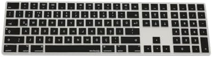 Apple Magic Keyboard 2 A1843 Numerik Türkçe Q Klavye Koruyucu – US ANSI Enter Uyumu Ile Türkçe Yapma Kaplama Ultra İnce Silikon Keyboard Cover Toz ve Sıvı Koruma Siyah