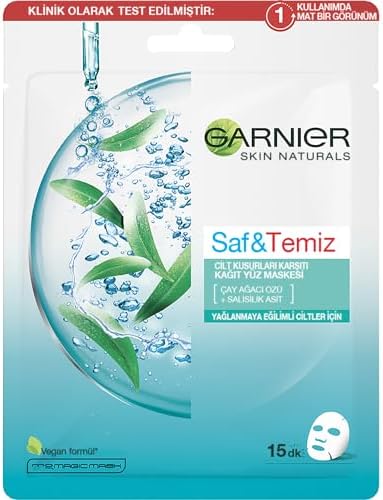 Vegan Saf&Temiz Cilt Kusurlarına Karşı Kağıt Yüz Maskesi