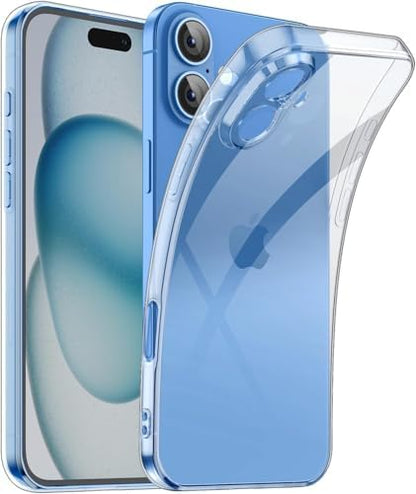 iPhone 16 Plus Şeffaf Kılıf, Kamera Korumalı Şeffaf Silikon Kılıf, Kamera Koruyuculu iPhone 16 Plus Transparent Kılıf