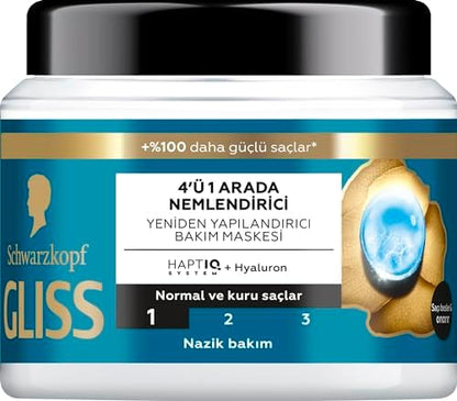 Aqua Revive Nemlendirici 4'Ü 1 Arada Bakım Maskesi 400 ml, Normal Ve Kuru Saçlar