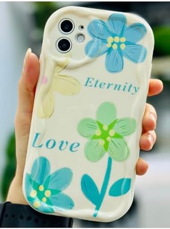 Iphone 11 ile Uyumlu Dalgalı Eternity Tasarımlı Baskılı Esnek Silikon Kılıf