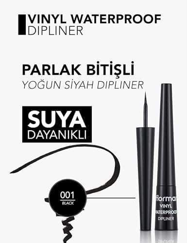 Suya Dayanıklı Parlak Dipliner (SİYAH) - Waterproof Dipliner - 001 - 8690604536498