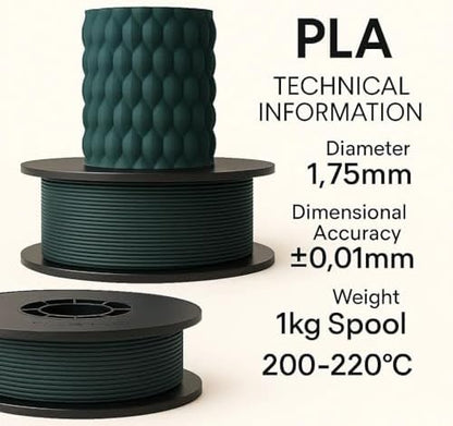 Pla+ Filament 1.75mm 1 Kg - Petrol Yeşili