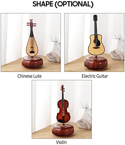 Keman Müzik Kutusu Klasik Kurmalı Müzik Kutusu Dönen Müzik Kutusu Döner Taban Telli Müzik Aleti Minyatür Replika Artware Noel Doğum Günü Hediyesi Sevgililer Günü Anneler Günü Babalar Günü