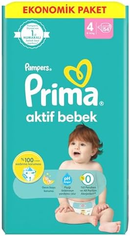 Bebek Bezi Aktif Bebek 4 Beden 54 Adet Fırsat Paketi
