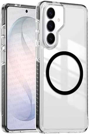 Galaxy S26 Plus için Line Serisi Magsafe ile Uyumlu Yükseltilmiş Lens Çerçeveli ve Renkli Şerit Kenarlı Ultra Güçlü Darbeye Dayanıklı Yumuşak Silikon Kılıf (Siyah, Galaxy S26 Plus)