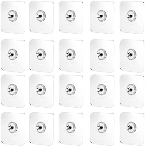20'li Paket Yapışkan Vidalar Yapışkan Kancalar Şeffaf Yapışkan Çiviler Duvara Montaj Delme Gerektirmez Resim Askısı Kendinden Yapışkanlı Vida Banyo Mutfak Duş Odası İçin