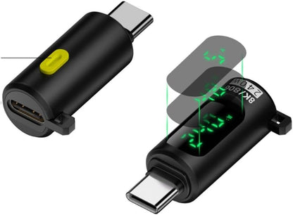 240W Dijital Göstergeli Type-C to Type-C 80Gbps 8K@60Hz Ve Hızlı Şarj Mini OTGZA