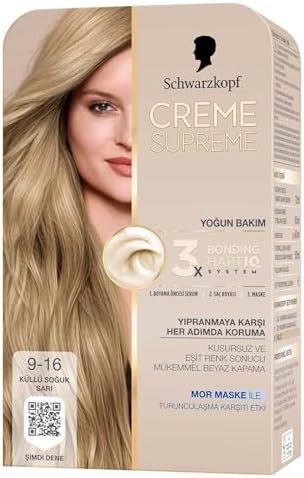 Creme Supreme Saç Boyası 9-16 Küllü Soğuk Sarı