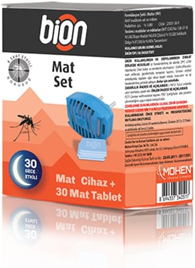 Bion Elektrikli Sivrisinek Kovucu Mat Seti (Cihaz ve 30 Yedek Mat Dahil)