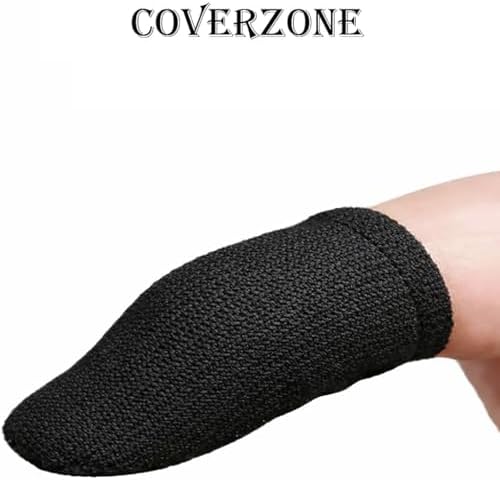 Mobil Oyun Parmak Kılıfı, Yüksek Hassasiyetli Dokunmatik Parmak Kolu, Terletmeyen Kaydırmaz Gamer Finger Sleeve, FPS PUBG Oyun Aksesuarı, Telefon Tablet Uyumlu - KP01 (İki Çift - Siyah)