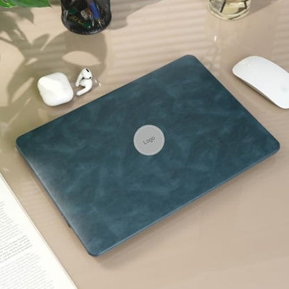 Macbook Air Kılıf 13 inç Deri Leat01 Eski USB Girişli Model 2010-2017 A1369 A1466 ile Uyumlu Lacivert