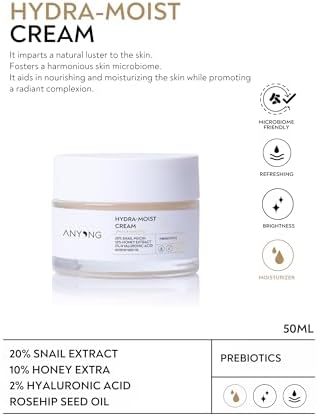 Anyong Salyangoz Özlü Yoğun Nemlendirici ve Besleyici Krem 50 ml (%20 Salyangoz Özü & Hyalüronik Asit)