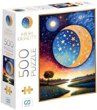 Ay ve Manzara 500 Parça 2,2mm Kalınlık 33x48cm Profesyonel Hobi Puzzle Yapboz Serisi