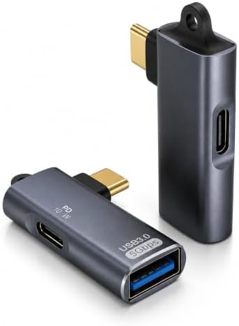 Type-C OTG 2-in-1 Adaptör PD 10W Hızlı Şarj USB 3.0 5Gbps Type-C ve USB-A Bağlantı Mobil Tablet Notebook için | ADS-617 (Gri - PD 10W)