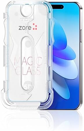Apple ile uyumlu iPhone 14 Pro Max Kolay Uygulama Aparatlı 5D Magic Glass Cam Ekran Koruyucu Siyah