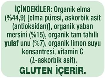 Organic Yulaflı Elma ve Yaban Mersini Püre 110g