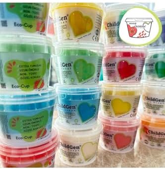 Doğal Oyun Hamuru - Eco Cup- 3'lü Ana Renkler (mavi - Kırmızı - Sarı) 3x125gr