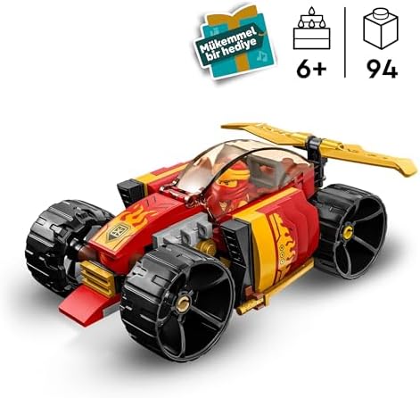 Kai’nin Yarış Arabası EVO 71780 – 6 Yaş ve Üzeri Kız ve Erkek Çocuklar için Yılbaşı Hediyesi Fikri, Oyuncak Araba ve Kai Minifigürü İçeren Yaratıcı Oyuncak Yapım Seti (94 Parça)