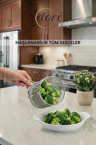 Paslanmaz Çelik Kızartma Tenceresi ve Haşlama Potu Süt, Makarna, Sebze ve Yumurta Haşlama İçin Uygun