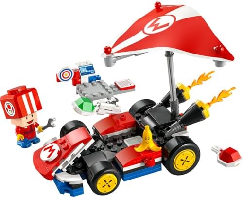 Super Mario: Mario Kart – Standart Kart 72032, 7 Yaş ve Üzeri Erkek ve Kız Çocukları için Yaratıcı Oyuncak Yapım Seti, Toad Figürü ve Fazlası, Doğum Günü Hediyesi (174 Parça)
