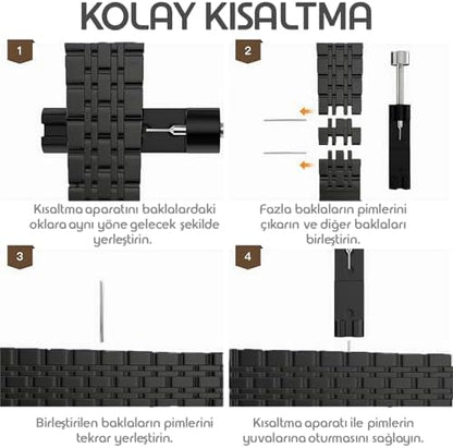 ile Uyumlu Prestige Model 22mm Çelik Kordon GT6/GT6 Pro/GT5/GT5 Pro/GT4/GT3/GT3 Pro/GT2/GT2 Pro 46mm için Katlanır Toka Mekanizmalı Paslanma Yapmayan Metal GT6 46mm Kordon