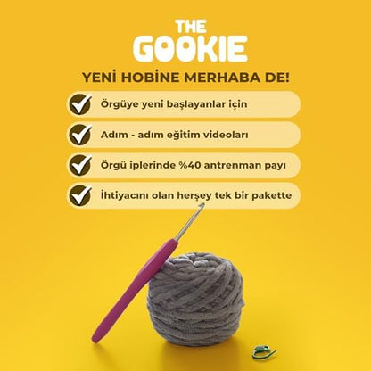 Salyangoz Tığ Kiti Yeni Başlayanlar İçin Videolu Amigurumi Örgü Oyuncak Seti- Pratik Örgü İp