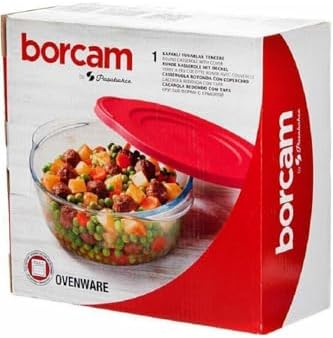 Kapaklı Yuvarlak Borcam Tencere 1450cc 59123