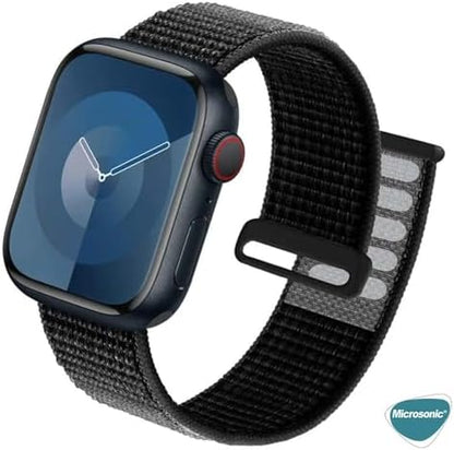 Apple Watch SE 3 40mm Hasırlı için Kordon Woven Lacivert